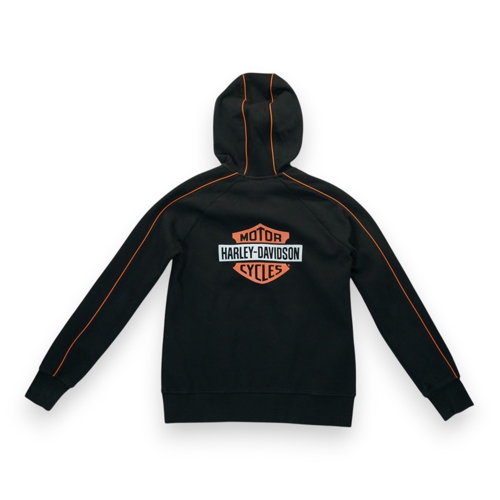 Harley-Davidson Unisex Bar & Shield Logo Full Zip Hooded Sweatshirt Medium Black